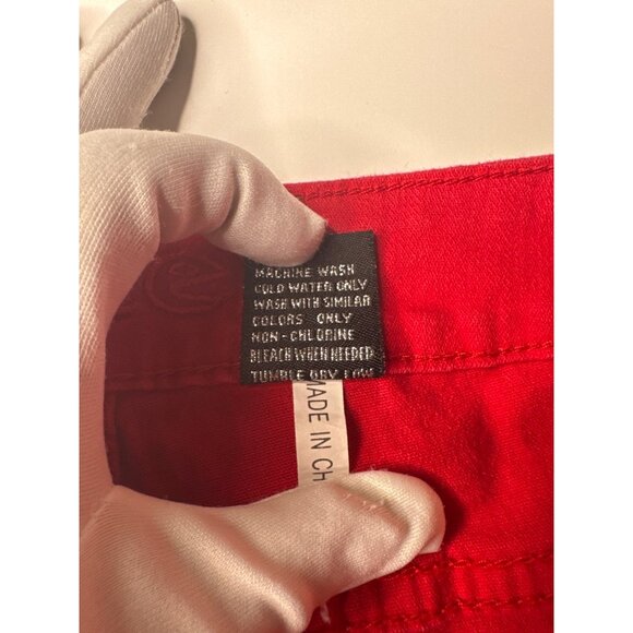 5ive Womens Red Capri Pants Size 16 Cotton-Polyester Blend - Picture 4 of 8
